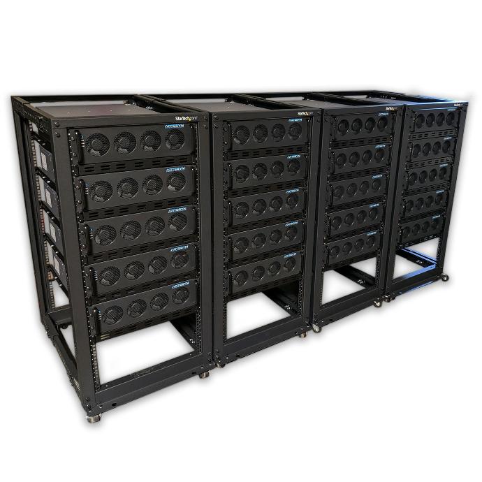 250V Remote Power Server Rack Assembly W/ Integrated POE Data Switching